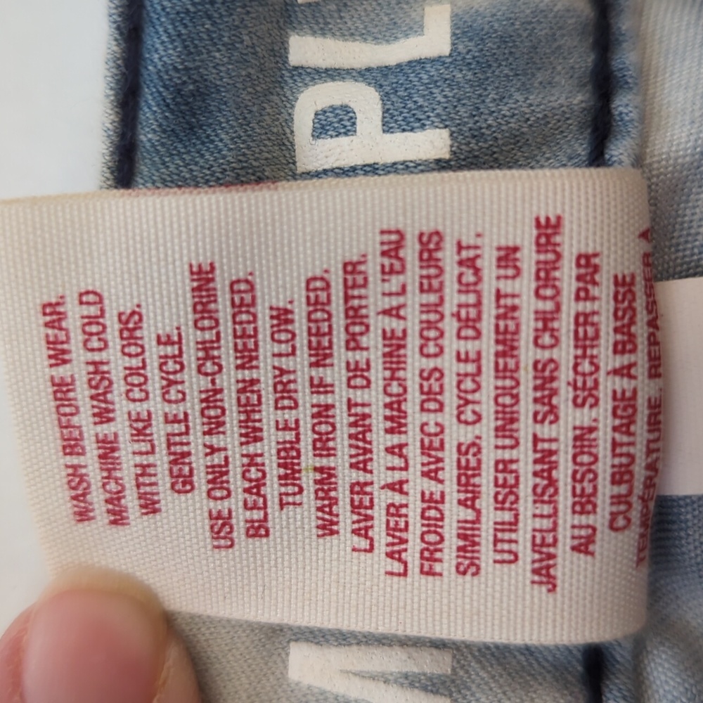 NWT Mossimo Tie Dye Fit 6 Coupe 6 Super Stretch Denim Legging Junior 9 Blue Boho - Picture 11 of 16